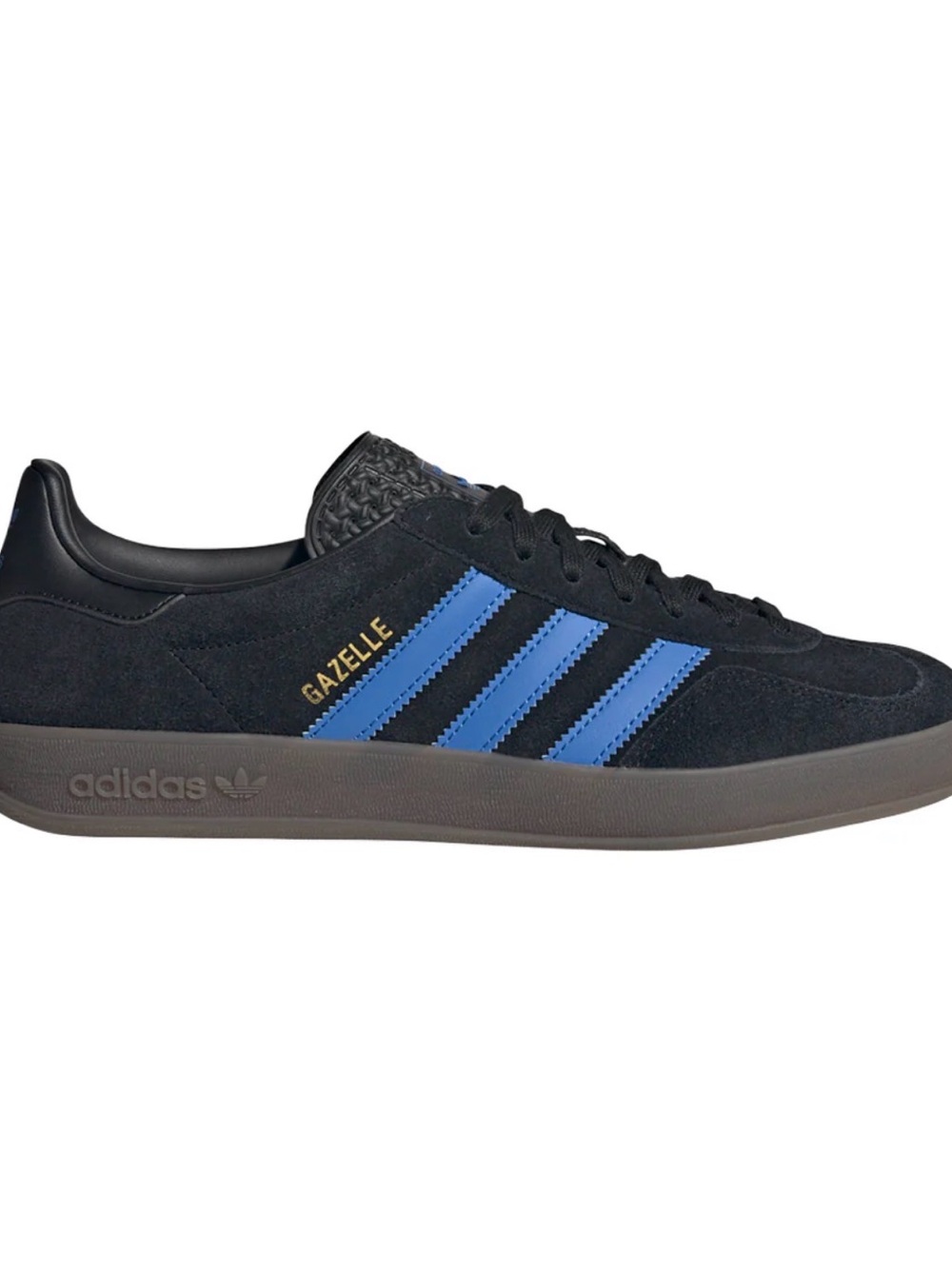 adidas Gazelle Black with Blue Stripes